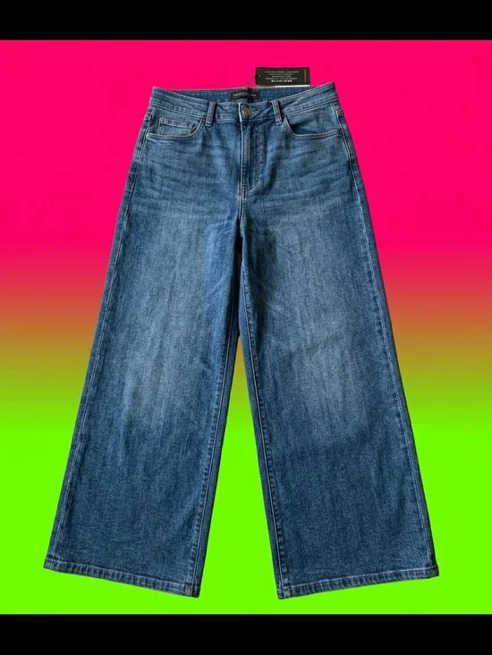 Banana Republic Blue Wide-Leg Denim Jeans NWT - Picture 7 of 9